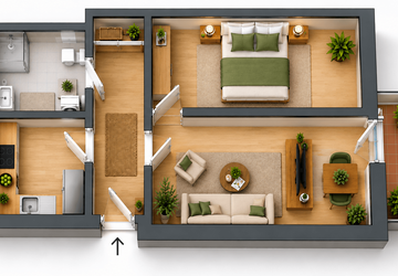Wohnung Bassum - 2 Zimmer, 41 m&sup2;, 375&euro; | Angebot:27577824